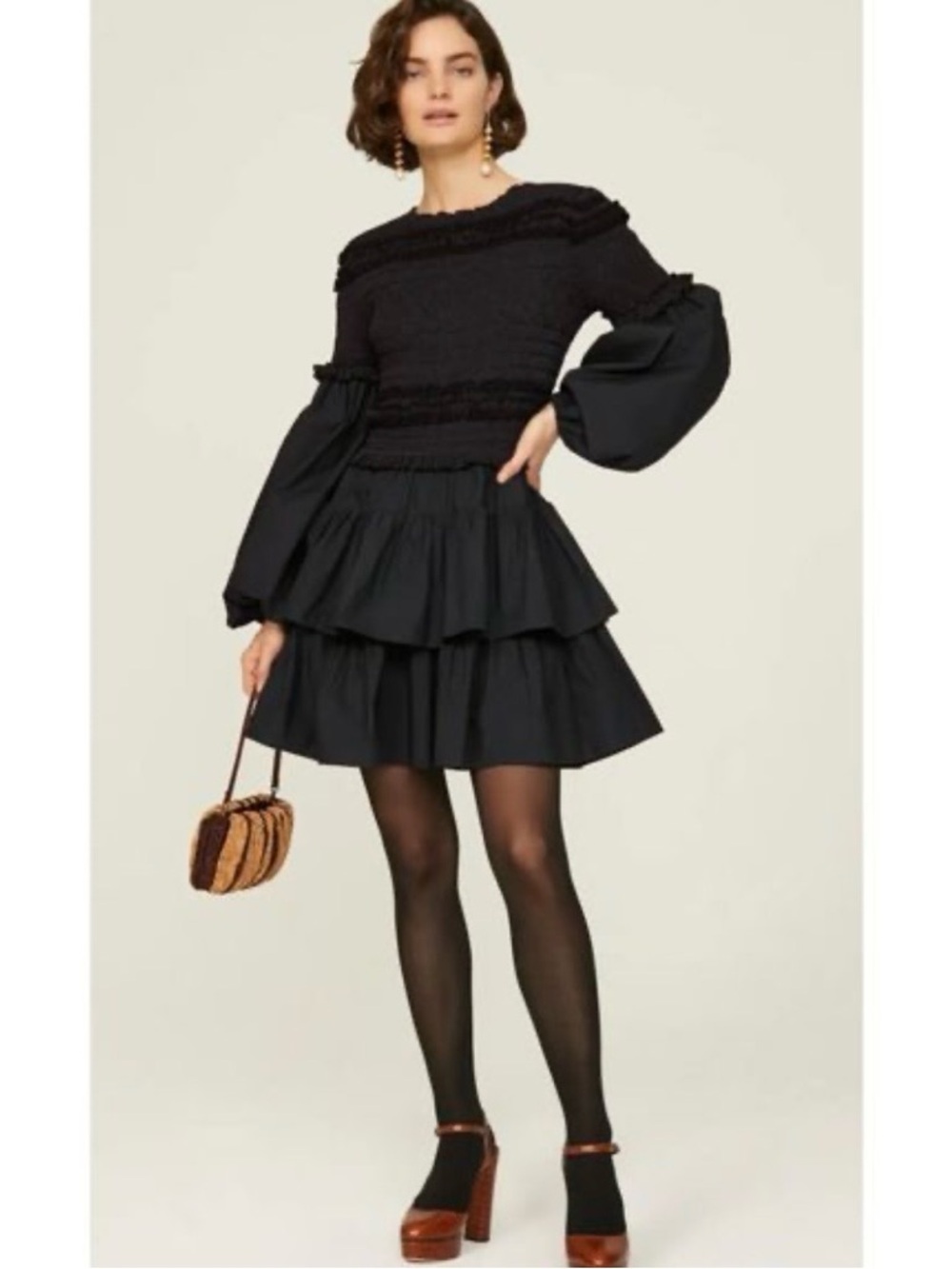 Ulla Johnson Black Nadia Dress Size 4 Like New